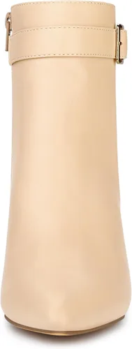 Miniatura 3 de Allegra K Botines de tacón decorativo con hebilla en punta para mujer