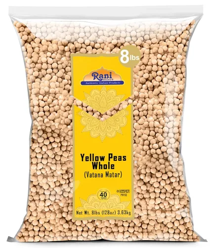Miniatura 11 de Rani - Guisantes Amarillos Enteros, Secos (Vatana, Matar) 1.81kg (64oz, 4lbs) a granel ~ Completamente naturales Vegano Apto para gluten