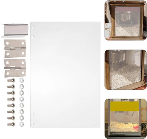 Miniatura 6 de Máquina de palomitas de maíz para puerta de repuesto, deflector de PVC grueso transparente de 11.41 x 8.46 x 0.11 pulgadas, compatible
