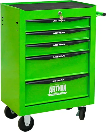 Miniatura 13 de Carro de herramientas con 7 cajones con ruedas, cofre de almacenamiento de herramientas con ruedas multifuncional, organizador de cajones con ruedas