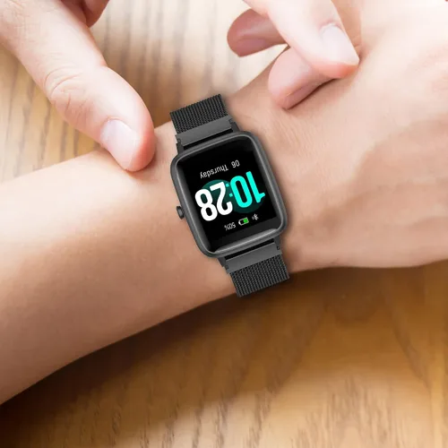 Miniatura 8 de FitTurn Correa delgada compatible con Cubitt CT2/CT2S SmartWatch, correa de reloj ajustable de malla de acero inoxidable, correa de repuesto