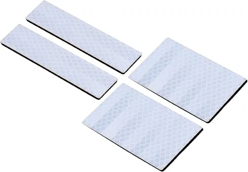 Miniatura 10 de PATIKIL Parche reflectante 1x4 2x3, 4 piezas de cierre de gancho y bucle de seguridad para deportistas nocturnos, trabajadores, excursionistas, Azul