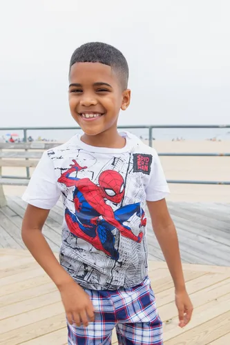 Miniatura 5 de Marvel Spider-Man - Paquete de 4 camisetas sin botones para niños pequeños a grandes