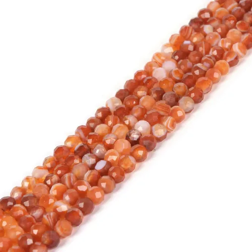 Miniatura 23 de Cuentas redondas facetadas de aguamarina natural de 4mm cuentas sueltas de 16 pulgadas para hacer joyas con cuentas