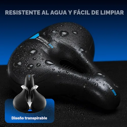 Miniatura 5 de ROCKBROS Asiento de bicicleta cómodo para bicicleta de montaña, accesorios para hombres y mujeres, cojín de asiento de bicicleta ancho suave
