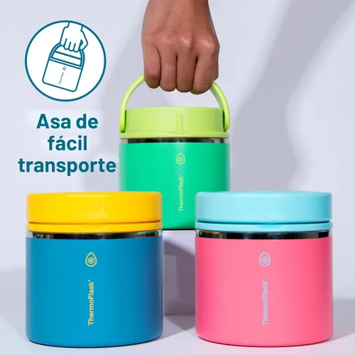 Miniatura 4 de ThermoFlask - Frasco de comida aislado de doble pared de 12 onzas, Rosa Arenisca