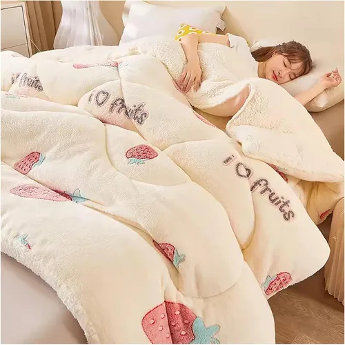 Miniatura 16 de ZTGL Comfort - Manta de cama pesada de alta calidad, reversible, edredón alternativo de plumón sintético, súper cálido, suave terciopelo de cordero