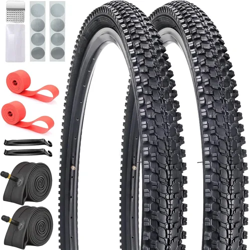 Paquete de 2 neumáticos y tubos de bicicleta de 26/24/27.5 x 1.95 pulgadas, 20 x 1.75 pulgadas/2.125 pulgadas, 26 x 2.1 pulgadas, 29 x 2.125 26X1.95