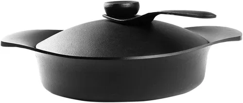 Miniatura 11 de Sori Yanagi Nanbu - Sartén de aceite con diseño simple y alta practicidad, fabricada en Japón, tapa de hierro y mango incluidos, compatible