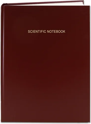 Miniatura 5 de BookFactory LiRPE-048-SLR-A-LKT21 - Cuaderno científico negro con 48 páginas (formato rayado de 0.25 pulgadas), cubierta negra, tapa negra, cuaderno