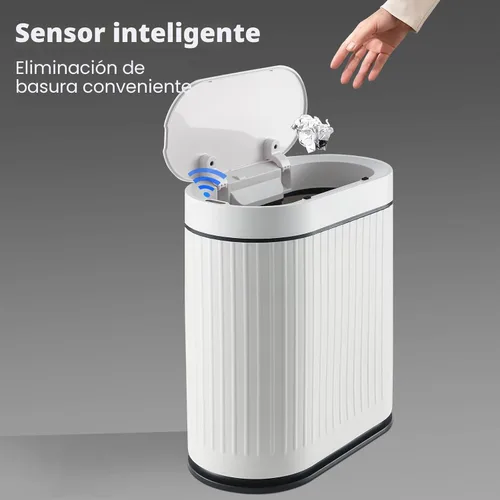 Miniatura 4 de SYNCVIBE Cubo de basura con sensor de baño con tapa, bote de basura inteligente automático de 2 galones, decoración de baño, cubo de basura pequeño