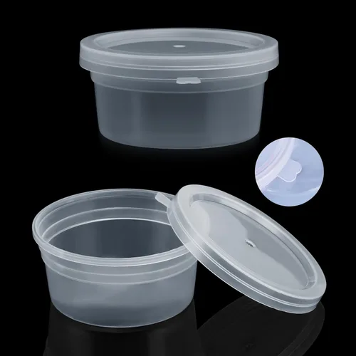 Miniatura 3 de GWHOLE Recipientes de slime con tapas, paquete de 20 recipientes pequeños de plástico reutilizables para almacenamiento de materiales de slime