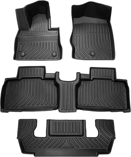 Miniatura 15 de Cartist Alfombrillas personalizadas para VW Atlas 2018-2025 2026 (asientos de banco de 7 pasajeros), juego completo de 3 filas para accesorios