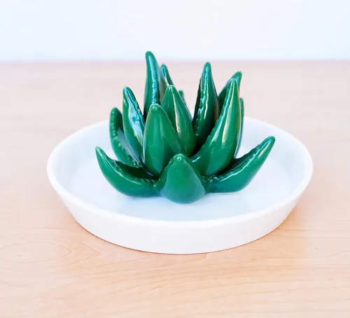 Miniatura 6 de PUDING CABIN - Plato portajoyas para anillos o aretes, regalo de cumpleaños, boda, día festivo, para mujeres, mamá, tía, amigas, novia