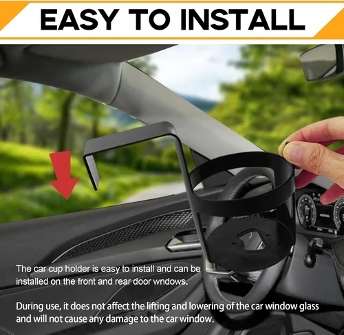 Miniatura 6 de Paquete de 2 portavasos para automóvil, impermeable y duradero, portátil, multifunción, accesorios de almacenamiento de tazas, universales