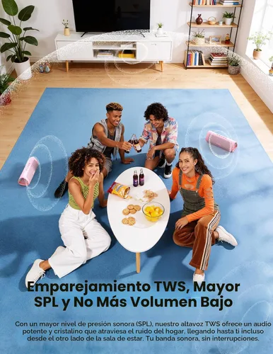Miniatura 6 de Altavoz Bluetooth, sonido HD de 20 W, inalámbrico portátil, IPX5 impermeable, hasta 24 horas de reproducción, TWS, para hogar, fiesta, exterior, Rosa