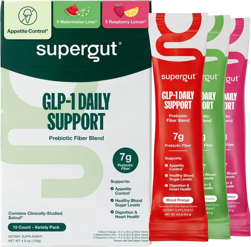 Miniatura 13 de Supergut GLP1 Daily Support - Suplemento en polvo de GLP-1 de alta fibra para mujeres y hombres, mezcla de bebida sin azúcar para la salud