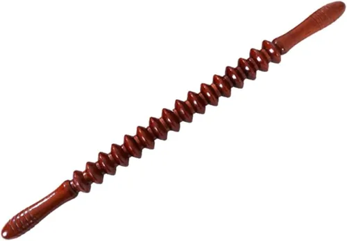 Miniatura 7 de LALAFINA Masaje completo - Varilla de yoga de madera para barra de yoga, masajeador de barra de rueda para espalda, cuello, pierna, cintura