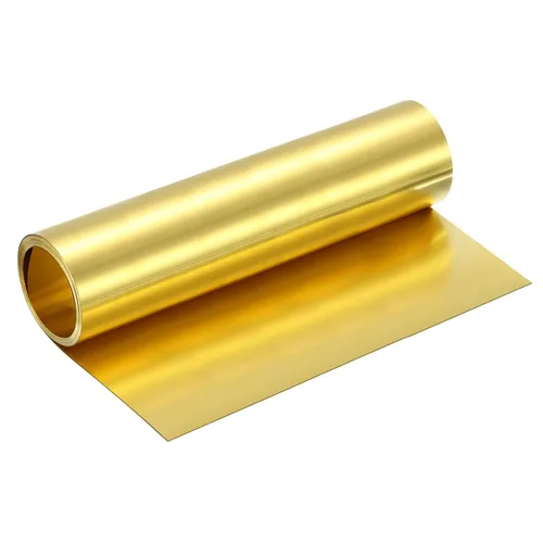 Miniatura 67 de uxcell Rollo de lámina de latón, 40 x 2 x 0.016 pulgadas, rollo de lámina de latón intermitente de metal para manualidades, reparaciones