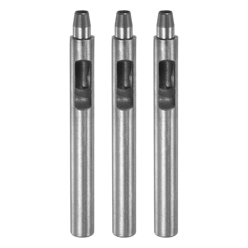Miniatura 24 de HARFINGTON 2 piezas de perforador de cuero de 0.031 in recto, redondo, ojal, remache a presión, fijador para cuero, artesanía, ropa, bolso, cortina