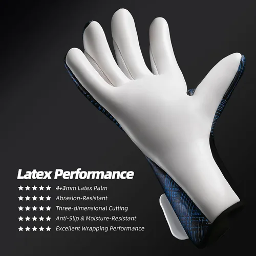 Miniatura 9 de WVVOU Guantes de portero para Adultos y Jóvenes, Guantes de portero de fútbol profesionales transpirables con palma de látex adhesivo de 4+3mm