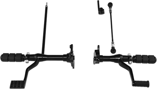 Miniatura 5 de TCT-MOTORPARTS Kit completo de controles delanteros con pedales y estriberas con palancas y varillas para Harley Sportster XL883 XL1200 1991-2003