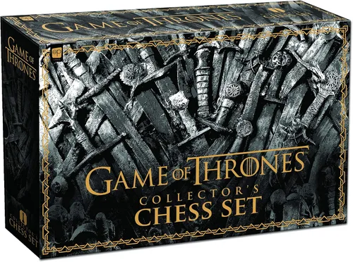 USAOPOLY Juego de Ajedrez de Coleccionista de Juego de Tronos | 32 piezas de ajedrez personalizadas de personajes de TV de HBO | 2 jugadores | A