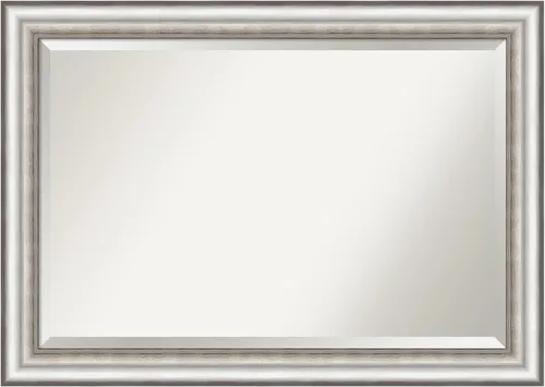 Miniatura 9 de Amanti Art Espejo de pared plateado de 25 x 21 pulgadas, espejo rectangular plateado de salón para baño, decoración de pared de sala de estar, marco