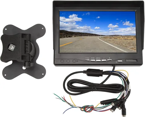 7 Inch RV Rear View Monitor Kit with HD IPS Screen 1280 x 600 Parking Reverse Backup Display for Truck Trailer and RV, 16:9 Wide Screen with V2