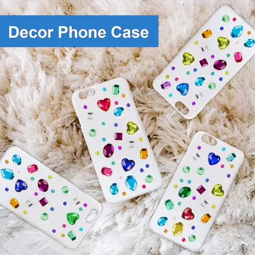 Miniatura 6 de Calcomanías de diamantes de imitación autoadhesivas, 1141 piezas de gemas para manualidades, calcomanías de cristal brillantes para manualidades
