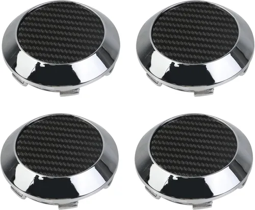 Miniatura 7 de Modengzhe Tapones centrales de rueda de 2.25 pulgadas, cubiertas centrales de repuesto de 2.5 pulgadas a orejeta, color negro, paquete de 4