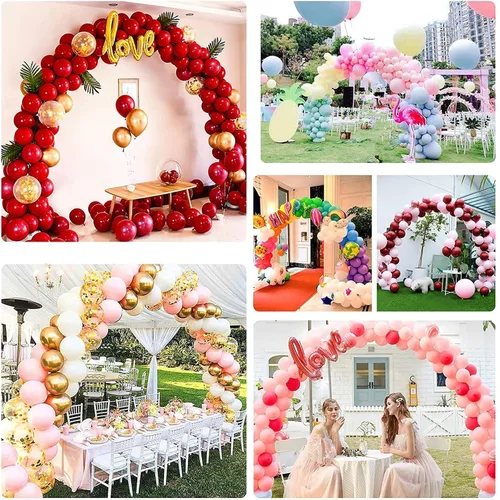 Miniatura 5 de Kit de arco de globos redondos de Navidad, marco de arco circular ajustable, soporte de fondo para fiesta de cumpleaños, boda, graduación