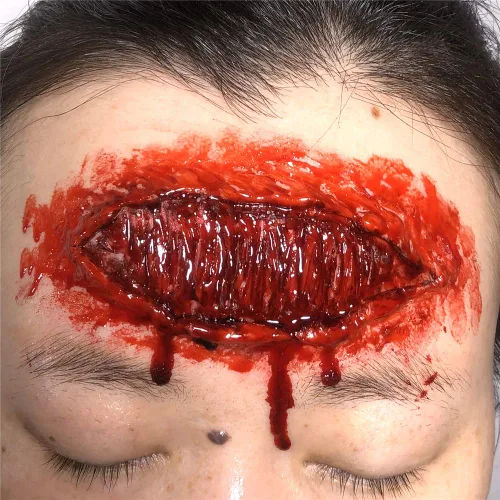 Miniatura 9 de Calcomanías de tatuaje de Halloween, calcomanías de tatuaje de heridas, simulación, tatuaje, cicatriz, tatuaje, cuchillo, simulación, impermeable
