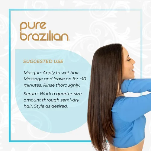 Miniatura 5 de Pure Brazilian Kit esencial de tamaño de viaje de 4 piezas: champú, acondicionador, suero y máscara antiencrespamiento