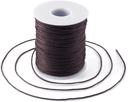 Craftdady - Hilo encerado, Algodón, marrón (CoconutBrown), 1mm