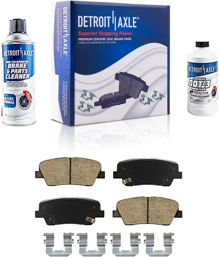 Miniatura 119 de Detroit Axle - Pastillas de Freno Delantero Izquierdo Reemplazo de Pinza de Disco para Dodge Ram 1500 Dakota Mitsubishi Raider - Juego de 3 piezas