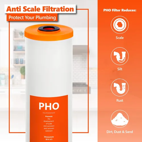 Miniatura 2 de Express Water Filtro de repuesto de agua antiincrustaciones de polifosfato – Filtro de agua de repuesto para toda la casa – Filtro de agua de alta