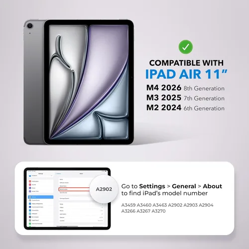 Miniatura 2 de Deppa Protector de pantalla para iPad Air de 11 pulgadas M4/M3/M2 (2026/2025/2024, 8ª/7ª/6ª generación) con kit de fácil instalación, compatible