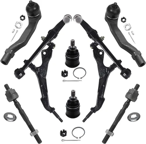 Miniatura 251 de Detroit Axle - Kit de brazos de control de extremo delantero de 8 piezas para Dodge Dakota 00-04, Durango 00-03, 4 brazos de control superior e