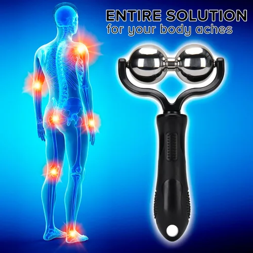 Miniatura 4 de Nobility Rodillo de bola de masaje: frío y caliente para el tejido profundo y el dolor muscular para aliviar la rigidez y el estrés, cuerpo, cuello