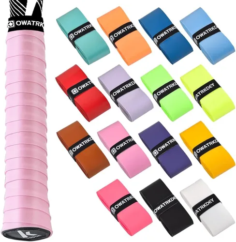 Paquete de 15 Cintas de Agarre para Raqueta de Tenis, Cinta de Agarre de Raqueta de Tenis de PU Precortada Antideslizante con Sensación Seca, Multi
