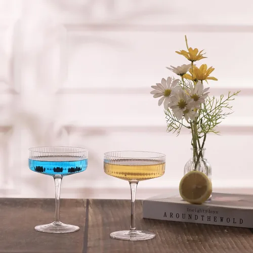 Miniatura 7 de Juego de 4 vasos de cristal soplado a mano, juego de vasos de Martini de 9 onzas con tallo, elegantes vasos de cóctel para bar, Margarita