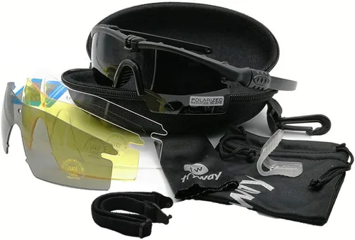 Miniatura 9 de Gafas tácticas profesionales protectoras militares polarizadas gafas de disparo Deportes Senderismo Ciclismo Paintball Gafas de seguridad Verde