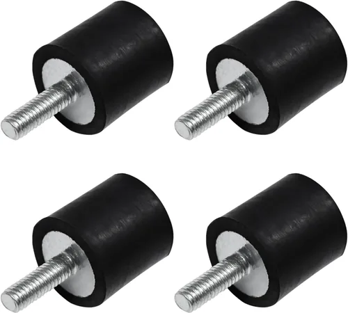 Miniatura 11 de 4 piezas M8 30 x 20 mm soportes de aislante de goma con un solo perno amortiguador con 4 piezas de tuercas de seguridad, soportes de aislamiento