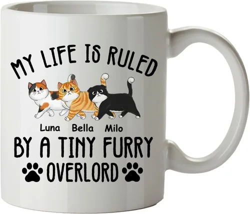 Miniatura 15 de Regalos de gatos para los amantes de los gatos, taza de gato personalizada, taza de gato de Feliz Navidad, ideas de regalos para dueños de gatos