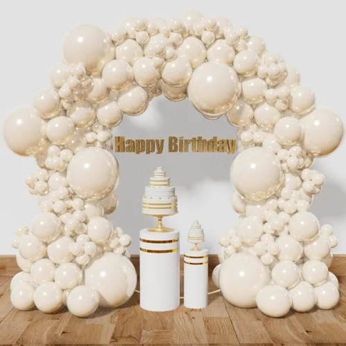 Miniatura 13 de Kit de arco de globos de color rosa claro, 111 piezas de globos de látex de 18, 12 y 5 pulgadas, guirnalda de globos de fiesta para cumpleaños, baby