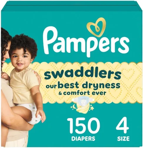 Miniatura 25 de Pañales Pampers Swaddlers, Talla 1 (8-14 libras), 198 unidades, absorbentes, mantiene al bebé seco y cómodo, pañal desechable seguro para la piel