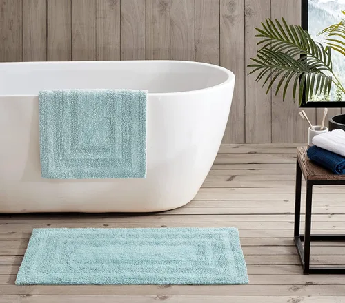 Miniatura 25 de Eddie Bauer - Alfombra de baño, alfombra de baño 100% algodón suave de felpa, altamente absorbente, de secado rápido y antideslizante