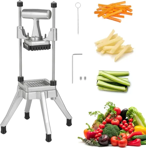 Cortador comercial de verduras, cortador de frutas, cortador de acero inoxidable resistente, cortador de cebolla, cortador de alimentos profesional