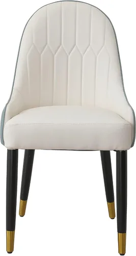 Miniatura 5 de Montary Juego de 2 sillas de comedor, modernas de piel sintética de mediados de siglo con patas de metal firmes y respaldo ergonómico para sala